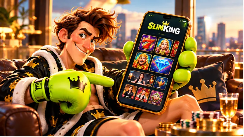 SlimKing mobile casino lobby on a smartphone